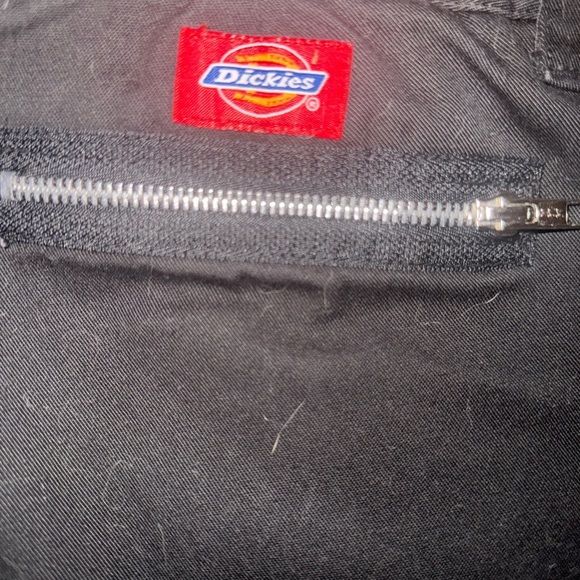 Dickies Black Cargo Pants with Silver Zipper - Picture 3 of 3